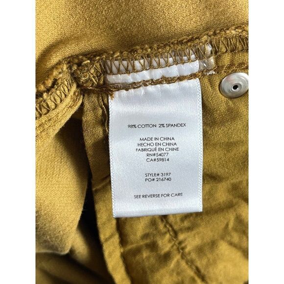 CAbi Jeans Mustard Yellow Umber Skinny Corduroy Pants 2 Low Rise Style 3197 - Picture 6 of 7